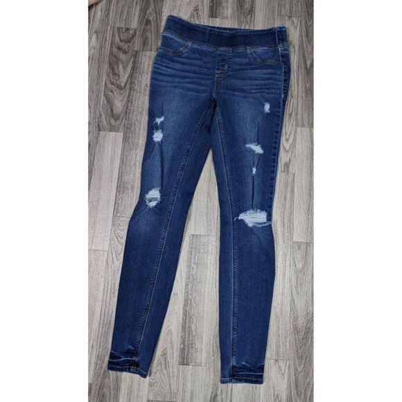 (3/$35) Old Navy Womens Size 0 Pull On Distressed Rockstar Skinny Jeans Jeggings - Picture 1 of 10